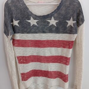 Ardene American Flag Knit Sweater Size M